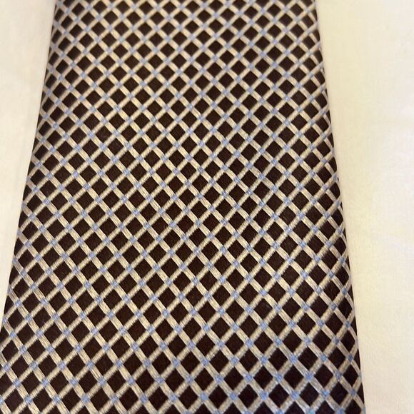 Saddlebred Men’s Tie - 100% Silk - brown/blue - Picture 2 of 8